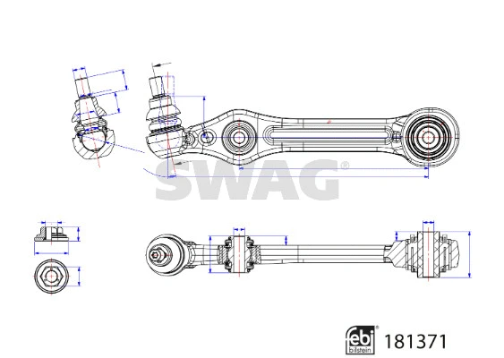 33 10 8212 SWAG Рычаг независимой подвески колеса, подвеска колеса (фото 1)