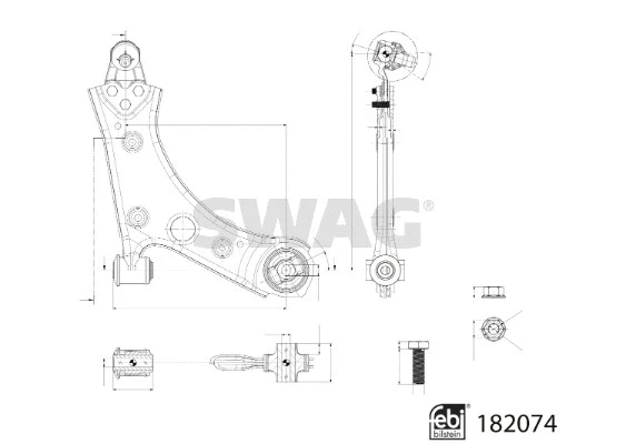 33 10 8497 SWAG Рычаг независимой подвески колеса, подвеска колеса (фото 1)