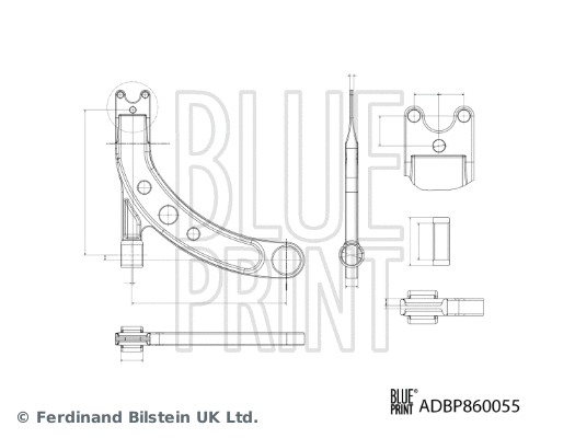 ADBP860055 BLUE PRINT Рычаг независимой подвески колеса, подвеска колеса (фото 2)