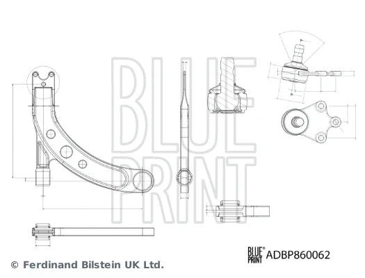 ADBP860062 BLUE PRINT Рычаг независимой подвески колеса, подвеска колеса (фото 2)