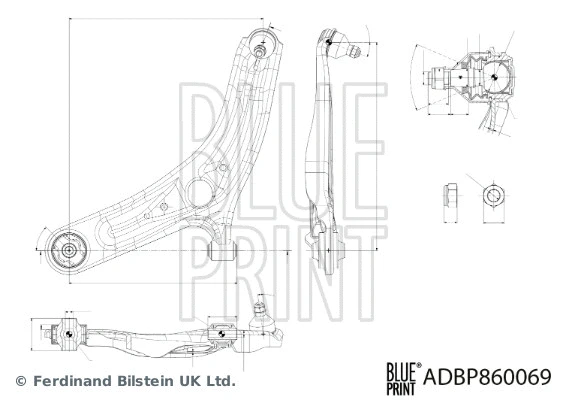 ADBP860069 BLUE PRINT Рычаг независимой подвески колеса, подвеска колеса (фото 2)