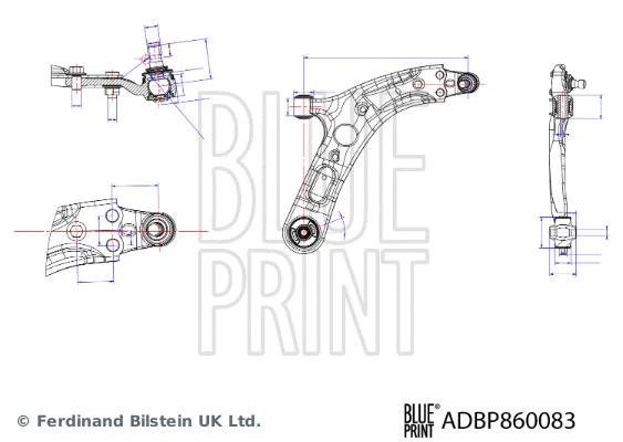 ADBP860083 BLUE PRINT Рычаг независимой подвески колеса, подвеска колеса (фото 2)