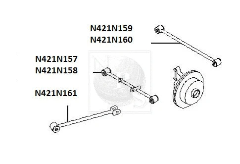 N421N157 NPS Рычаг независимой подвески колеса, подвеска колеса (фото 1)