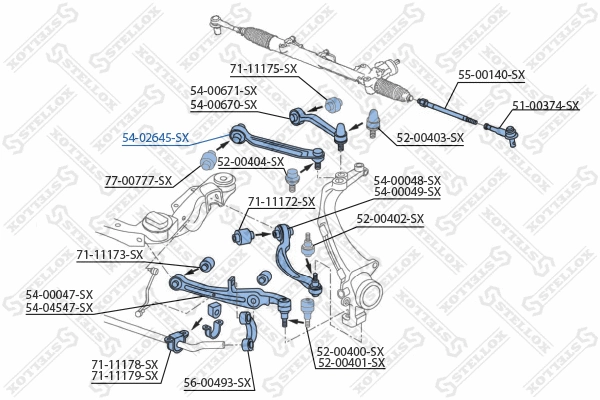54-02645-SX STELLOX Рычаг независимой подвески колеса, подвеска колеса (фото 2)