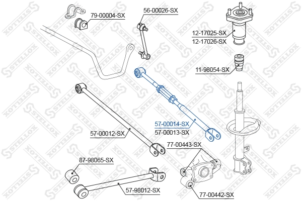 57-00014-SX STELLOX Рычаг независимой подвески колеса, подвеска колеса (фото 1)
