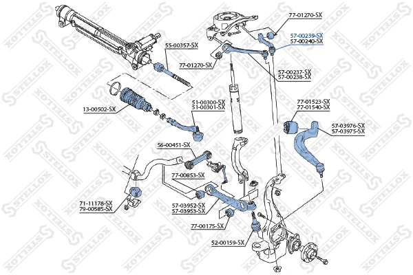 57-00239-SX STELLOX Рычаг независимой подвески колеса, подвеска колеса (фото 2)