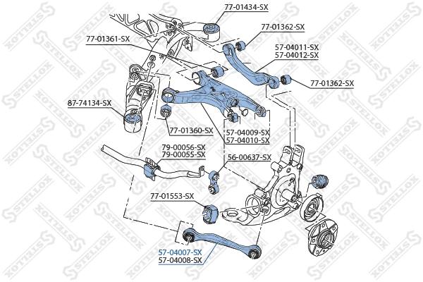 57-04007-SX STELLOX Рычаг независимой подвески колеса, подвеска колеса (фото 1)