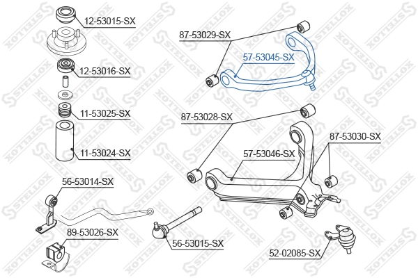 57-53045-SX STELLOX Рычаг независимой подвески колеса, подвеска колеса (фото 1)