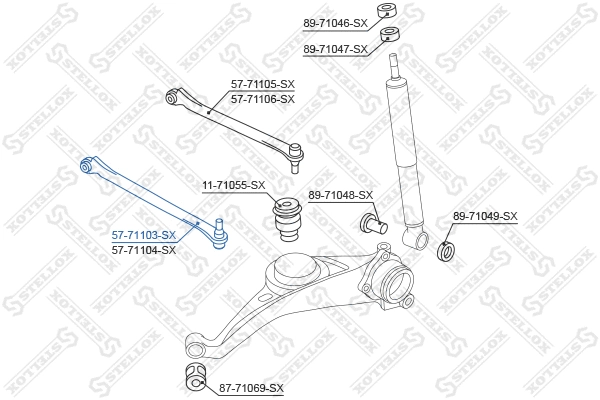 57-71103-SX STELLOX Рычаг независимой подвески колеса, подвеска колеса (фото 2)