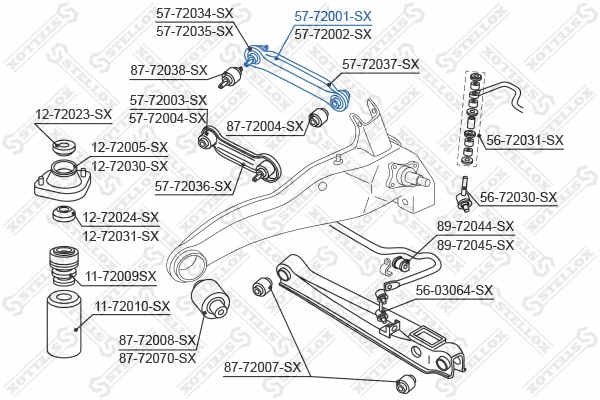 57-72001-SX STELLOX Рычаг независимой подвески колеса, подвеска колеса (фото 2)
