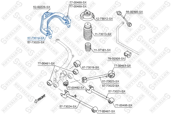 57-73019-SX STELLOX Рычаг независимой подвески колеса, подвеска колеса (фото 1)