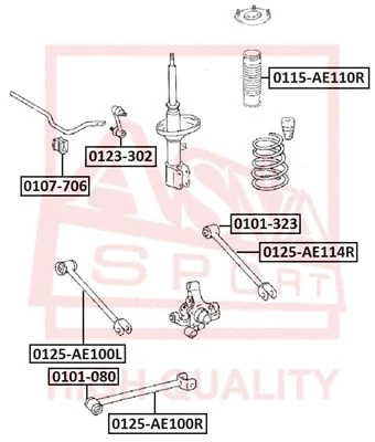 0125-AE100L ASVA Рычаг независимой подвески колеса, подвеска колеса (фото 1)