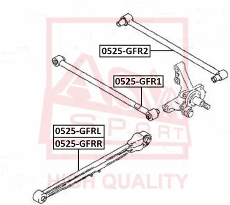 0525-GFR1 ASVA Рычаг независимой подвески колеса, подвеска колеса (фото 1)