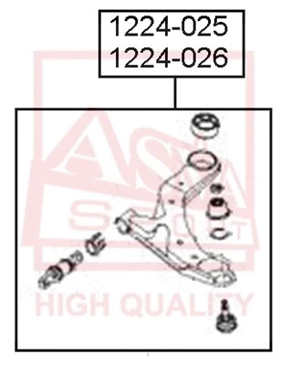 1224-026 ASVA Рычаг независимой подвески колеса, подвеска колеса (фото 1)