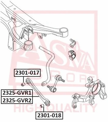 2325-GVR1 ASVA Рычаг независимой подвески колеса, подвеска колеса (фото 1)