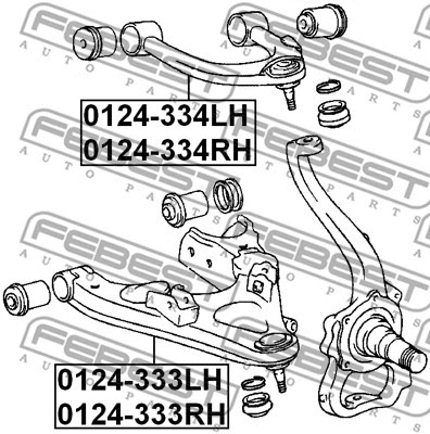 0124-333LH FEBEST Рычаг независимой подвески колеса, подвеска колеса (фото 2)