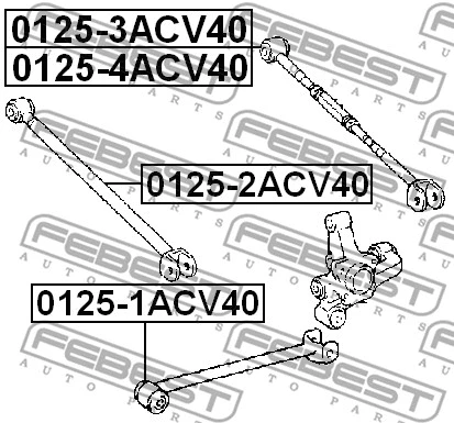 0125-1ACV40 FEBEST Рычаг независимой подвески колеса, подвеска колеса (фото 2)