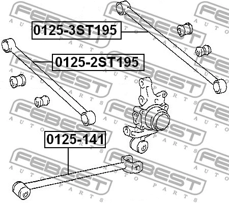 0125-2ST195 FEBEST Рычаг независимой подвески колеса, подвеска колеса (фото 2)