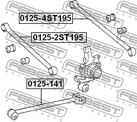 0125-4ST195 FEBEST Рычаг независимой подвески колеса, подвеска колеса (фото 2)