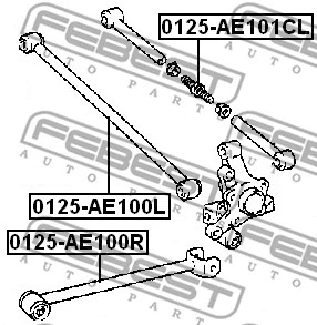 0125-AE101CL FEBEST Рычаг независимой подвески колеса, подвеска колеса (фото 2)