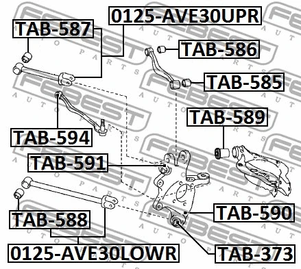 0125-AVE30LOWR FEBEST Рычаг независимой подвески колеса, подвеска колеса (фото 2)
