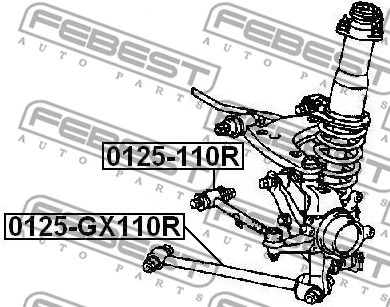0125-GX110R FEBEST Рычаг независимой подвески колеса, подвеска колеса (фото 2)