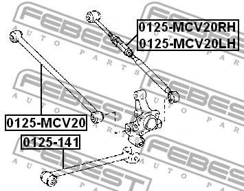 0125-MCV20LH FEBEST Рычаг независимой подвески колеса, подвеска колеса (фото 2)
