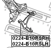 0224-B10RSRH FEBEST Рычаг независимой подвески колеса, подвеска колеса (фото 2)