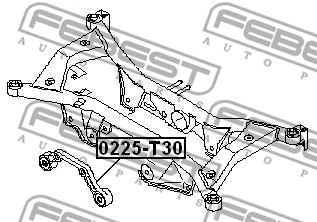 0225-T30 FEBEST Рычаг независимой подвески колеса, подвеска колеса (фото 2)