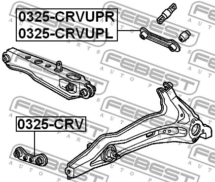 0325-CRVUPL FEBEST Рычаг независимой подвески колеса, подвеска колеса (фото 2)