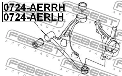 0724-AERLH FEBEST Рычаг независимой подвески колеса, подвеска колеса (фото 2)