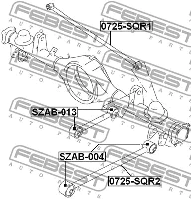 0725-SQR2 FEBEST Рычаг независимой подвески колеса, подвеска колеса (фото 2)