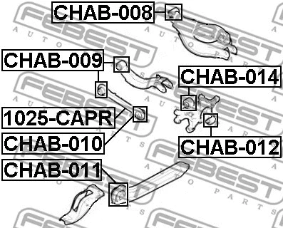 1025-CAPR FEBEST Рычаг независимой подвески колеса, подвеска колеса (фото 2)