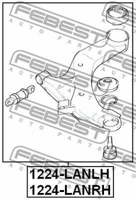1224-LANRH FEBEST Рычаг независимой подвески колеса, подвеска колеса (фото 2)
