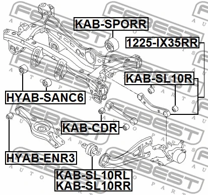 1225-IX35RR FEBEST Рычаг независимой подвески колеса, подвеска колеса (фото 2)