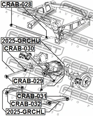 2025-GRCHL FEBEST Рычаг независимой подвески колеса, подвеска колеса (фото 2)