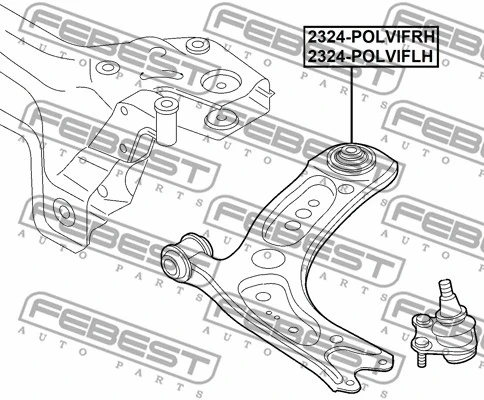 2324-POLVIFLH FEBEST Рычаг независимой подвески колеса, подвеска колеса (фото 2)