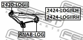 2424-LOGIILH FEBEST Рычаг независимой подвески колеса, подвеска колеса (фото 1)