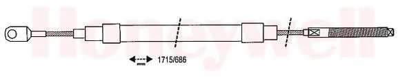 431154B BENDIX Трос (тросик) ручника (фото 1)