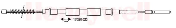 431172B BENDIX Трос (тросик) ручника (фото 1)