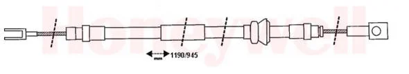432808B BENDIX Трос (тросик) ручника (фото 1)