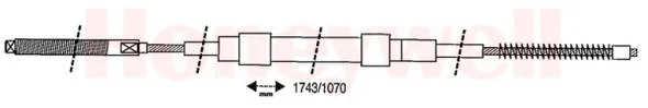 432836B BENDIX Трос (тросик) ручника (фото 1)