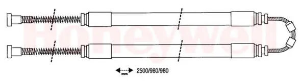 432990B BENDIX Трос (тросик) ручника (фото 1)
