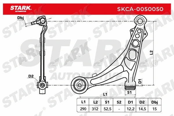 SKCA-0050050 Stark Рычаг независимой подвески колеса, подвеска колеса (фото 3)