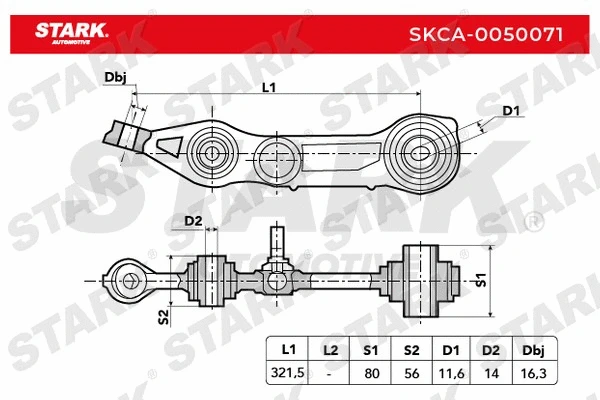 SKCA-0050071 Stark Рычаг независимой подвески колеса, подвеска колеса (фото 6)