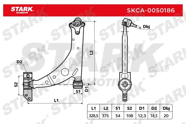 SKCA-0050186 Stark Рычаг независимой подвески колеса, подвеска колеса (фото 2)