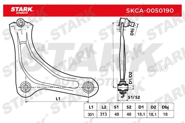 SKCA-0050190 Stark Рычаг независимой подвески колеса, подвеска колеса (фото 2)