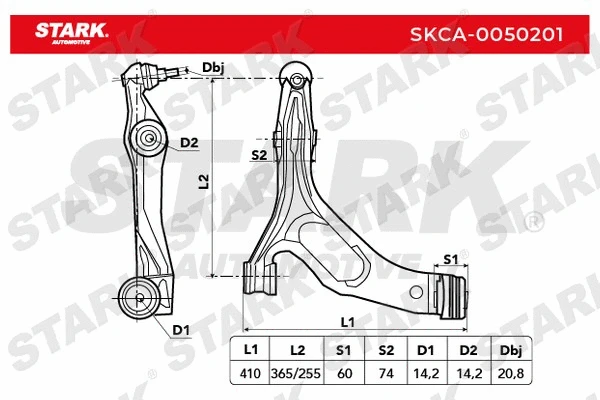 SKCA-0050201 Stark Рычаг независимой подвески колеса, подвеска колеса (фото 2)