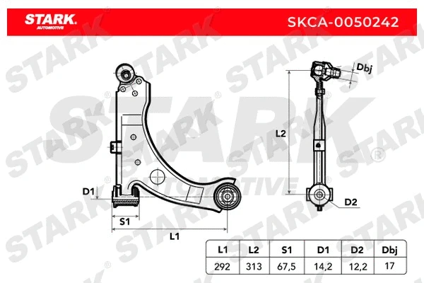 SKCA-0050242 Stark Рычаг независимой подвески колеса, подвеска колеса (фото 2)