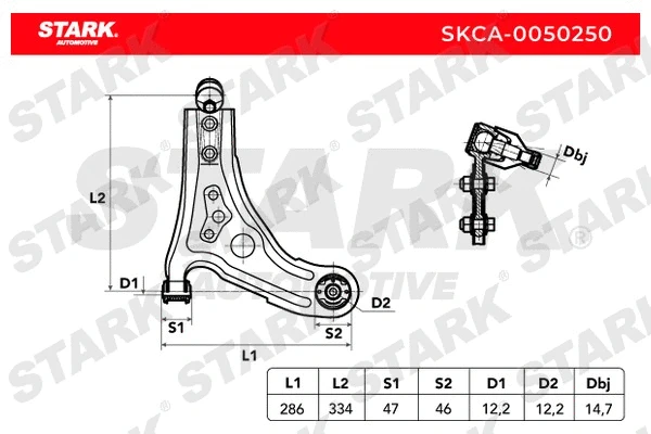 SKCA-0050250 Stark Рычаг независимой подвески колеса, подвеска колеса (фото 2)